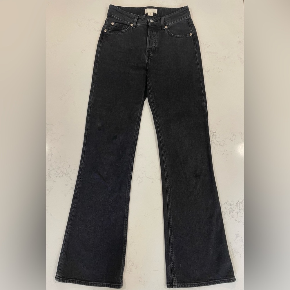H&M Women’s High-Rise Boot Cut Black Jeans Size 4